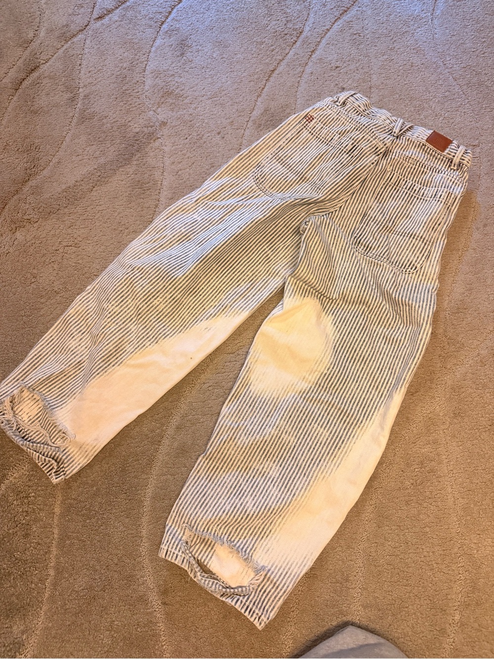 BDG Bleach-Effect Striped High-Waist Workwear Pants - Picture 5 of 6